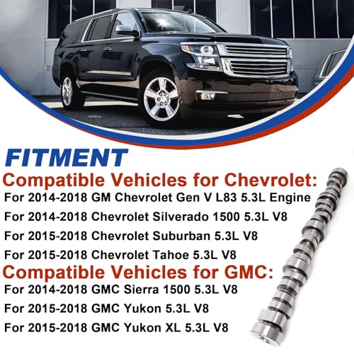 L83 5.3L NON-AFM DOD Camshaft Kit Fit for 2014-2018 Chevrolet Silverado Suburban Tahoe GMC Sierra Yukon Gen V, With Oil Pump, Water Pump, Timing Chain, Replace #12686433 AW637 CS26744 - color: L83 5.3L NON AFM Camshaft Complete Kit