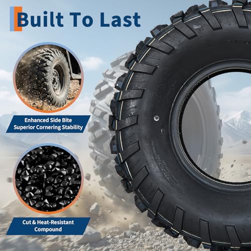 27x12x12 ATV UTV Tires, 27 12 12 All-Terrain Tires,A102, 27x12-12 UTV ATV Tire for Off-Road, Mud, Dirt, Sand, Street Trail, 6PR Tubeless,2 Pack - size: 27X12-12, style: Pattern D