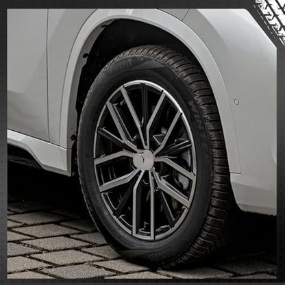4 Pack Wheel Center Caps Kit for 2.75" 2-3/4", OD 72.5 mm / 2.85 inch ID 70 mm / 2.75 inch hub caps, Snap-in Black ABS-Plastic Rim Covers - color: chome