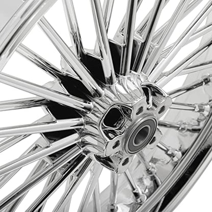 TOFR 21x3.5 18x5.5 Chrome Front Rear Wheels For Harley Dyna FXD FXDB 08-17 - color: 21x3.5 18x5.5 Chrome, size: Dyna 2008-2017