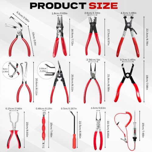 16 PCS Electrical Disconnect Pliers Set for Cars, Trucks & SUVs - size: 16 Pcs