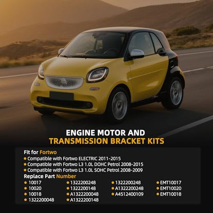 Engine Motor Mount Transmission Bracket Kits for Smart Fortwo - style: for Fortwo Electric 1.0L 2008-2015