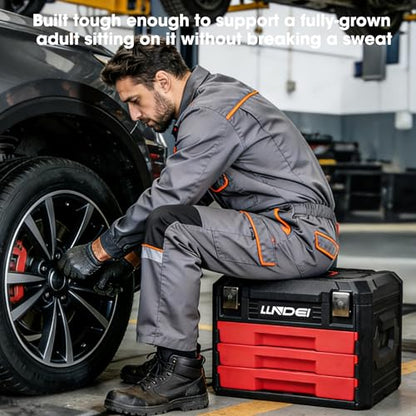LLNDEI 390Pcs Mechanics Tool Set and Drive Deep Socket Set, 1/4" 3/8" 1/2" - size: Full Size