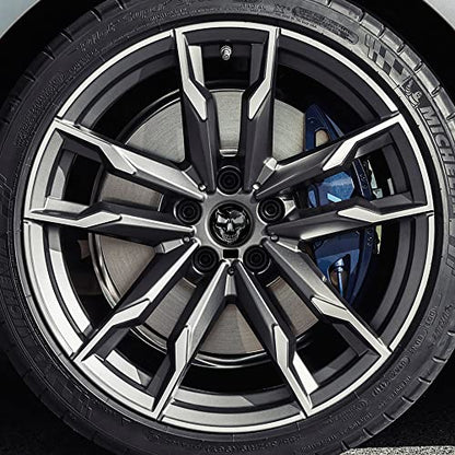 Biomar Labs 4 x 68mm Wheel Centre Alloy Hub Center Caps Compatible with BMW 36136783536 Hubcaps Skull Black CB 48