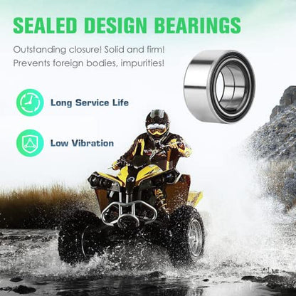 Youxmoto 2 Front CV Axle Wheel Bearing for Polaris 2013-2019 Ranger 900 XP/Crew; 2017-2020 Ranger XP 1000 (NON ABS/diesel/MUD); 2010-2014 RZR S 800/RZR 4 800; 2015-18 Ranger Diesel Drive Half Shaft - size: 2*Front Axle+bearing