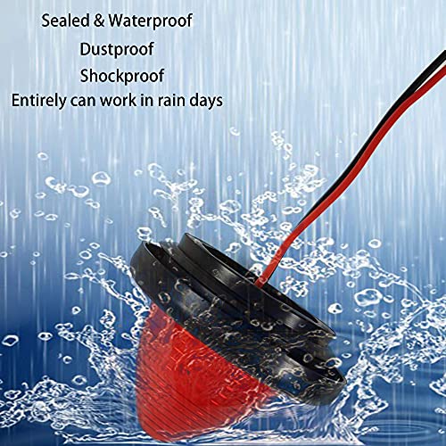 2Pcs 2in Red Beehive Cone Light Round Side Marker Light Rear Tracking Light Clearance Light Waterproof 7 Diodes Sealed Peterbilt Bullet Marker lights for Truck Trailer Van Pickup Bus RV SUV - color: Red