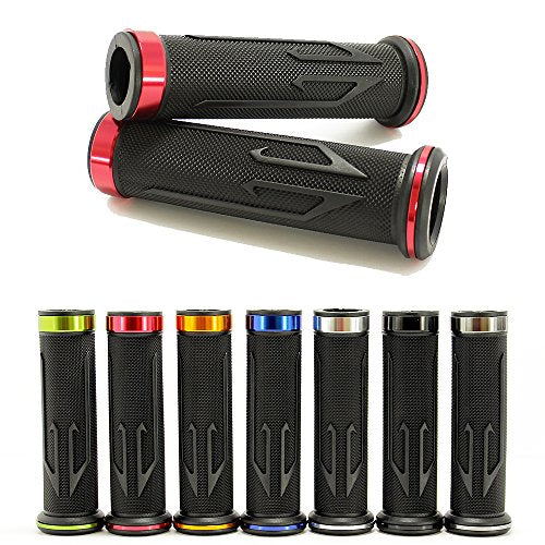 Universal Motorcycle Arrow Rubber Gel Hand Grips for 7/8" 22mm Handlebar Sports Bike Street Bike - color: Red