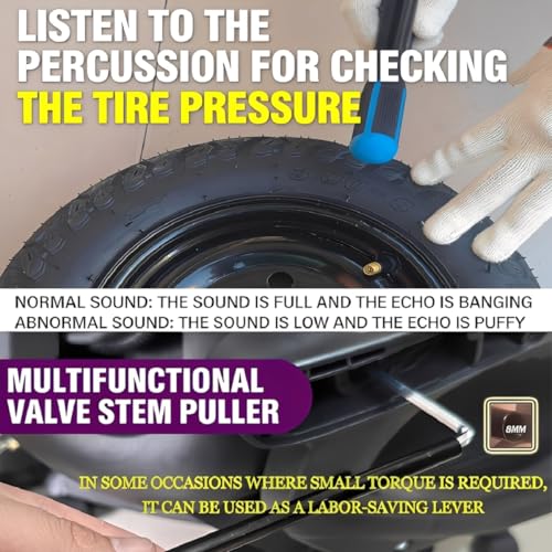Tire Valve Stem Removal Tool with Heavy Duty Hook & Longer Puller