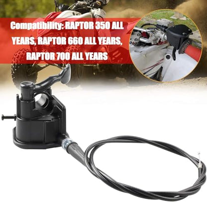 New Thumb Throttle Assembly and 1050mm Throttle Cable Compatible with Yamaha Raptor 350 660 700 TT03 All Years
