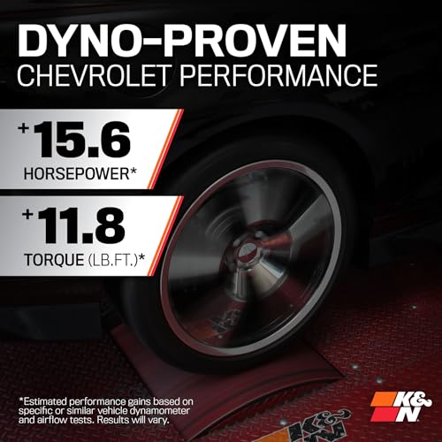 K&N Cold Air Intake System: High-Flow Air Filter, Increase Performance & Acceleration: Compatible with 2012-2015 Chervolet: Camaro, 69-4523TP