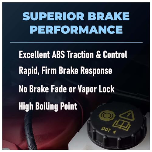 TRIAX Brake Fluid DOT 3&4 - Full Synthetic, High Temp, Heavy Duty, All-Vehicle, Race Ready - European, Asian, & US Vehicles - Resists Brake Fade & Vapor Lock, ABS Traction & Control (12 Quart Pack) - size: 12 Qt Pack
