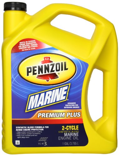 Pennzoil 550022757 Premium Plus Outboard 2-Cycle Marine Engine Oil - 1 Gallon - size: 1 Gallon, style: Old Packaging