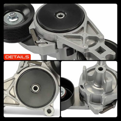A-Premium Belt Tensioner Assembly with Pulley Compatible with Dodge, Jeep - color: 419-010 Grand Cherokee 2005-2010 (3.7L)