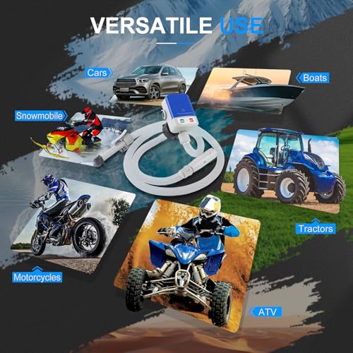 3.2GPM Portable Fuel Transfer Pump with Auto-stop Sensor, Blue - color: Blue