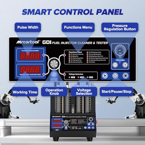 MR CARTOOL Fuel Injector Cleaner Machine for GDI/EFI/FSI Injector Testing - size: GDI V209
