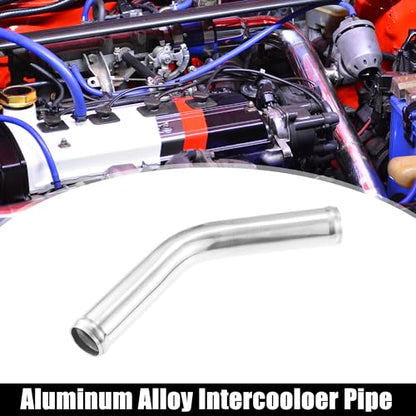 ACROPIX 32mm 1.25" OD 4" 100mm Leg Length Universal Car Aluminum Alloy Tube Intercooler Pipe 45 Degree Bend Elbow Air Intake Joiners Tubing - Pack of 1 - size: OD 1.25"