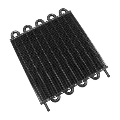 Universal Transmission Oil Cooler Kit,Aluminium alloy Tube and Fin Oil Cooler Kit (Black, 10 Pass) - color: Black, size: 10 Pass