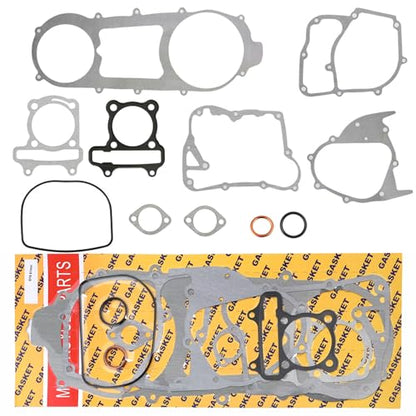 Mokuo GY6 200cc 170CC Complete Long Case Engine Gasket Kit Compatible with Chinese GY6 4-Stroke 152QMI 157QMJ Engine Scooter Moped ATV Go Kart,61mm Cylinder Gasket