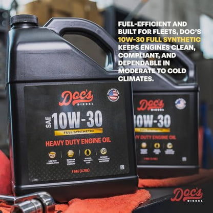 Doc's Diesel 10W-30 Full Synthetic Heavy Duty Oil, CK-4 Fuel Saver, 2 Gal - color: Full Synthetic 10W-30, size: 2-Gallons