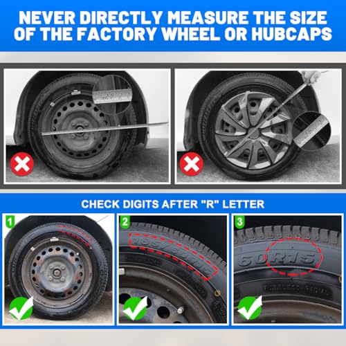 Winjet 14 Inch Set of 4 Universal Hubcaps Wheel Cover Replacement R14 Hub Caps,Auto Tire Replacement Exterior Cap,Universal Wheel Rim Cover Snap On Car Truck SUV (14 Inch,Set of 4,Matte Black) - color: Matte Black(5180-BP-14), size: 14 inch