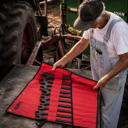 ABN Large Combination Wrench Set SAE 1-5/16 to 2in - Standard 10 Piece Jumbo Open End Wrench Set