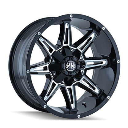 Mayhem Rampage 8090 Black Wheel with Milled Spokes (18x9"/8x180mm)