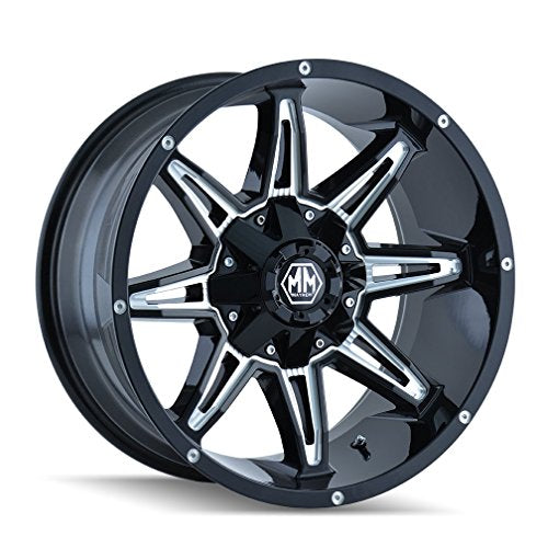 Mayhem Rampage 8090 Black Wheel with Milled Spokes (18x9"/8x180mm)
