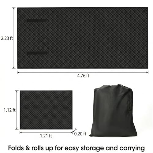Mechanic Creeper Mat, 60 x 28 Inch Foldable Under Car Work Mat with Carry Bag, Low-Profile Design for Garage Repairs and Vehicle Maintenance