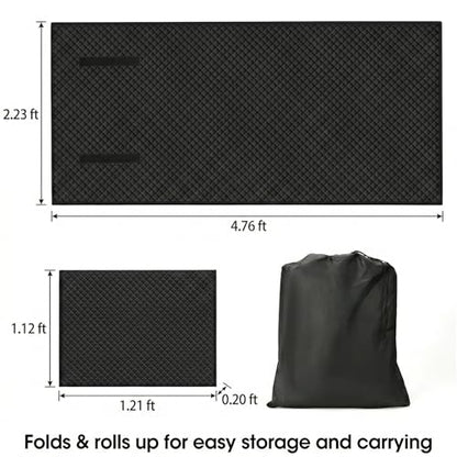 Mechanic Creeper Mat, 60 x 28 Inch Foldable Under Car Work Mat with Carry Bag, Low-Profile Design for Garage Repairs and Vehicle Maintenance