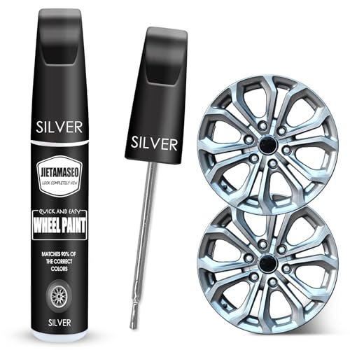 Silver Rim Touch Up Paint - Wheel Repair Kit Curb Rash, Quick And Easy Wheel Scratch Repair, Rim Paint For Car Wheel Repair - style: Silver