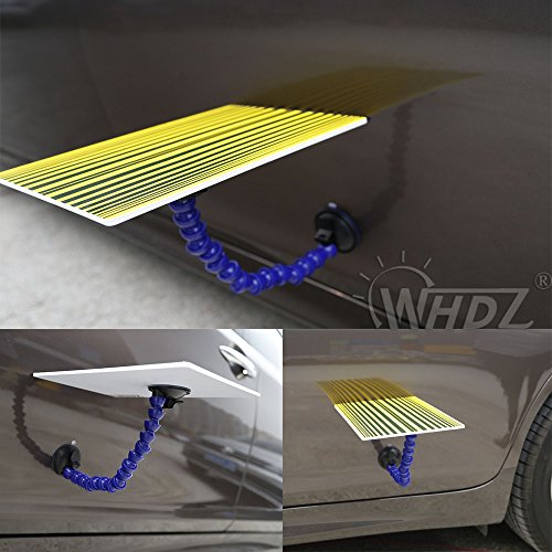 WHDZ Paintless Dent Repair Tool Line Board Reflector Board with Adjustable Holder - Automotive Paintless Dent Repair Tools (Not LED) - color: Yellow & Black