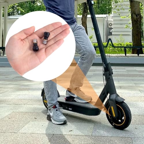 Tubeless Tire Valve Stems for Electric Scooter - color: Black&Yellow&Silver, 2 Pcs