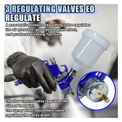 BDZMC Mini HVLP Touch Up Spray Gun with 0.8 mm Nozzle (0.8) - size: 0.8