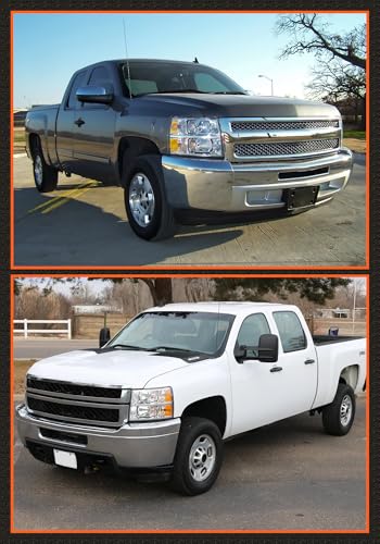 for 2007-2014 Chevy Silverado Headlights Chrome Housing - color: A-Chrome Housing Amber Reflector