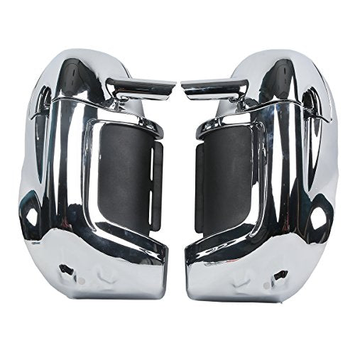 XFMT Lower Fairing Motorcycle Lower Vented Leg Fairing with Glove Box Fit For 1983-2013 Harley Touring Road King Street Glide Electra Glide Ultra Classic, Chrome - color: Chrome For Harley Touring '83-'13