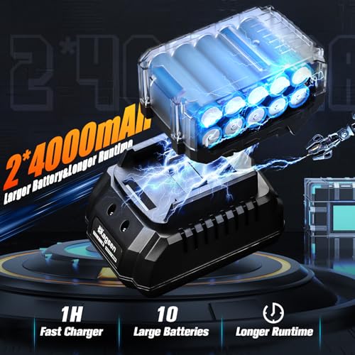 1/2" Cordless Impact Wrench, 900Ft-lbs (1200N.m) Brushless High Torque Impact Gun,3800RPM,3 Variable Speeds,LED Light,2x4000mAh Battery, 5 Sockets,Electric Impact Gun for Car/Mower/Pickup - size: 1200n