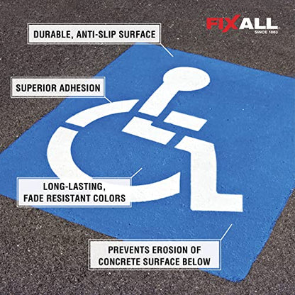 FIXALL Skid Grip Anti-Slip Coating, 1 Gallon, Smoke, Exceeds ADA Standards, Ideal for Safety Areas, Slip-Resistant Pavement, Cement & Concrete Paint - color: Smoke, size: 128 Fl Oz (Pack of 1)