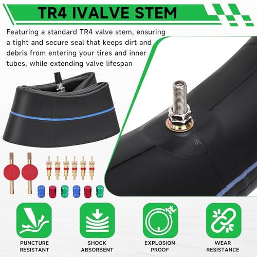 2.50/2.75-14"(60/100-14) Motorcycle Inner Tube TR4 Staight Valve Stem Tire Tube for 110cc 125cc Tyre Tubes CRF70 CRF110 XR70 KLX110 TTR90 PW80 RM65 Off Road Motocross Heavy Duty Inner Tire - size: 2.50/2.75-14" 2pcs