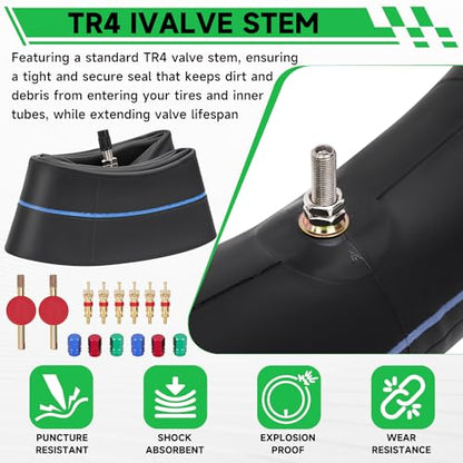 2.50/2.75-14"(60/100-14) Motorcycle Inner Tube TR4 Staight Valve Stem Tire Tube for 110cc 125cc Tyre Tubes CRF70 CRF110 XR70 KLX110 TTR90 PW80 RM65 Off Road Motocross Heavy Duty Inner Tire - size: 2.50/2.75-14" 2pcs