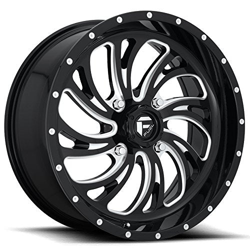 Fuel UTV D641 20X7 4X156 GL-BLK-MIL 13MM - D6412070A544 - color: GLOSS BLACK MILLED, size: 20X7,4X156,13mm