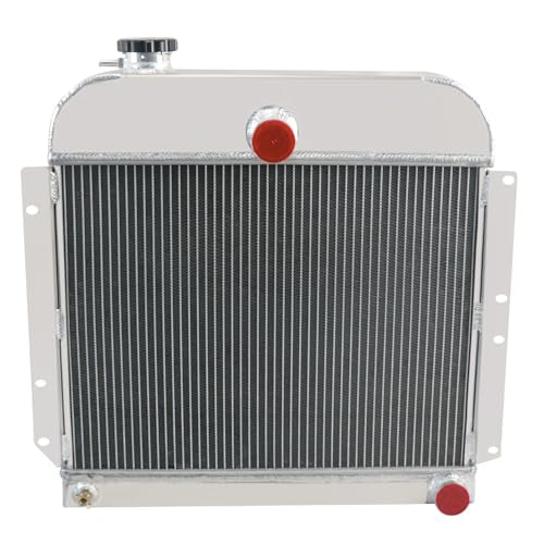 4 Row Aluminum Radiator Compatible with 1941-1952 Plymouth Concord Special Deluxe Suburban 1942 1943 1944 1945 1946 1947 1948 1949 1950 1951 Radiators