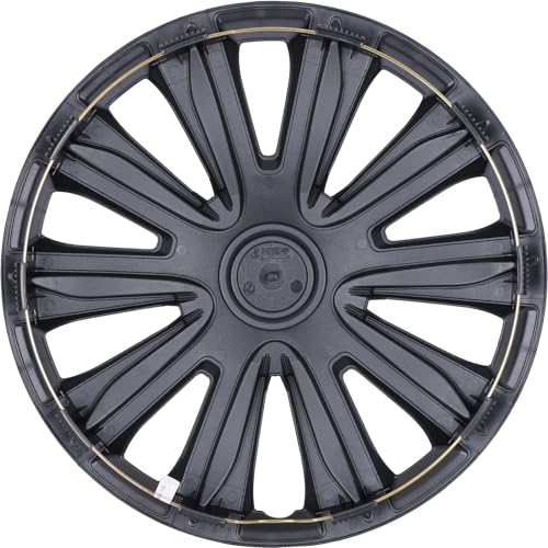 15 Inch Universal Hubcaps, Set of 4 R15 ABS Wheel Rim Covers - color: 5083-Black & Blue-15