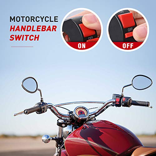 Nilight 7/8" Motorcycle Handlebar Switch Wiring Harness Kit 16AWG 2 Leads - color: Wiring Harness Motorcycle