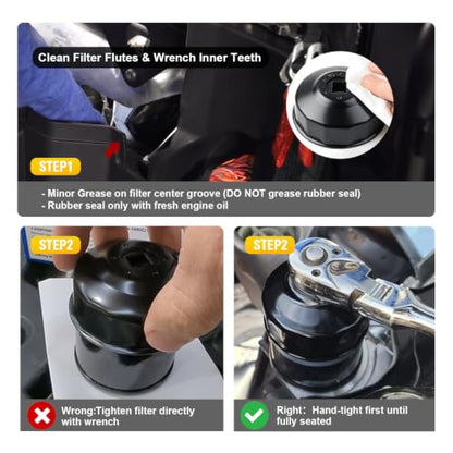Three T Oil Filter Wrench, Oil Filter Tool For Polaris All Vehicles