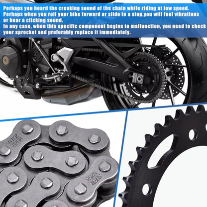 Chain and Sprocket Kit Front 16T Rear 42T for Honda CBR600RR 2003-2023