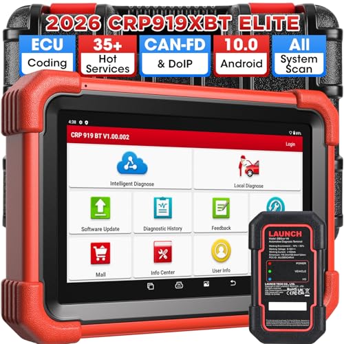 Launch X431 CRP919XBT ECU Coding OBD2 Scanner, Bidirectional Scan Tool - color: Red, size: 7 inch