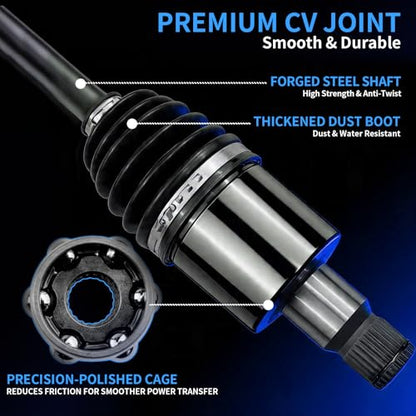 2PCS Rear Left & Right CV Axle Shaft Assembly, Premium CV Joint