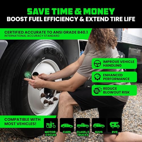 Rhino USA Digital Tire Pressure Gauge with Inflator (250 PSI) - Air Chuck - style: 250psi Digital