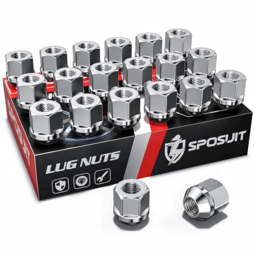 Sposuit 20 Pcs M12x1.5 Open End Lug Nuts - Replacement for Chevrolet - color: Chrome, size: M12x1.5, style: 20 Pcs Open End
