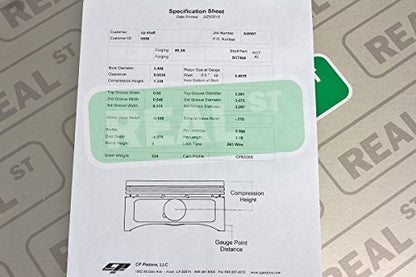 CP Pistons SC7464 Piston and Ring Set for Toyota, Pack of 6